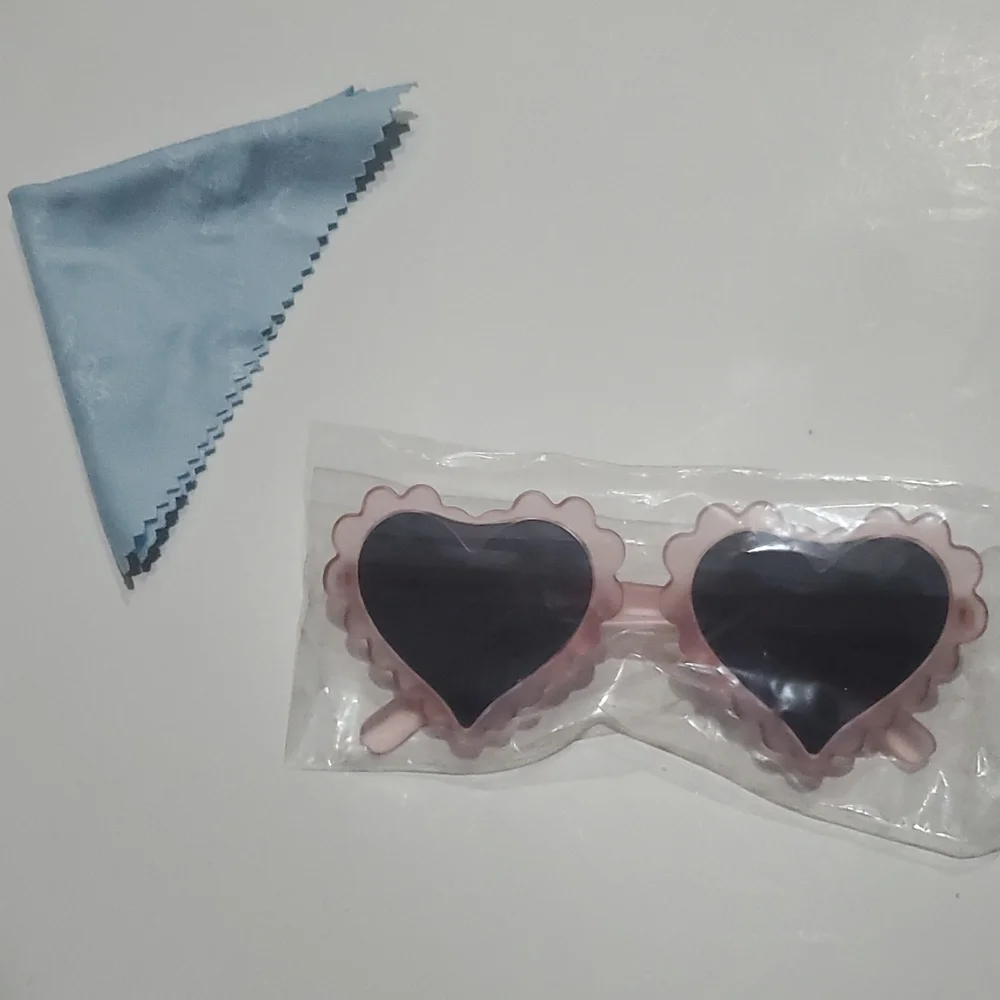 Light Pink Heart Little Girl Sun Glasses